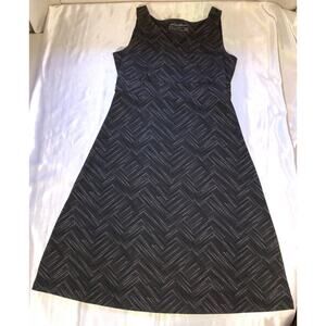Eddie Bauer Travex Dress Sleeveless Geometric Stretch Gray Size M